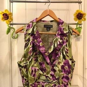 Jessica Howard Collar Flora Dress with Belt